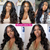 Human Hair U Part Wigs UK Wavy Natural Black