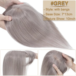 Human Hair WIglets Grey
