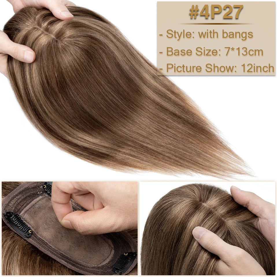 Human Hair Wiglets Mixed Brown #4P27