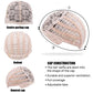 Illustration of a lace front wig cap with detailed construction information.