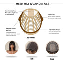 Inside Cap Black straight wig for everyday wear or professional styling