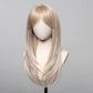 Light Blonde Wig with Natural-Looking Texture and Fringe