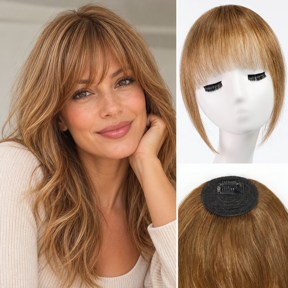 Light Brown Fringe Extensions