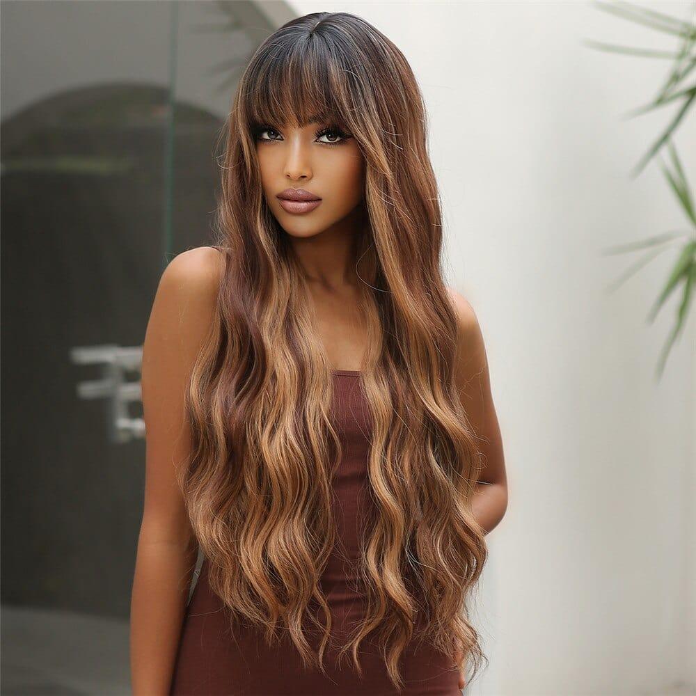 Light Brown Wavy Wig