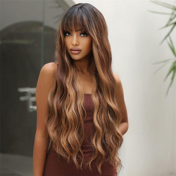Light Brown Wavy Wig