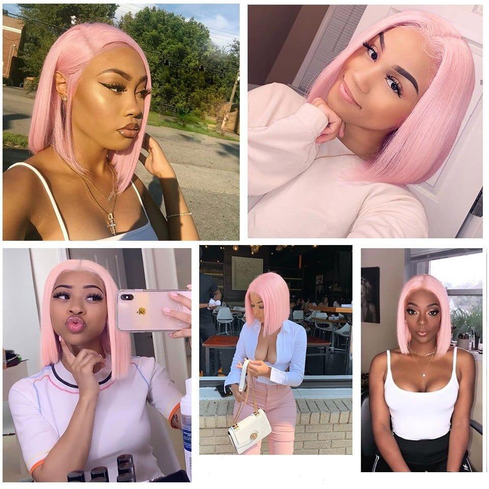 Light Pink Bob Wig