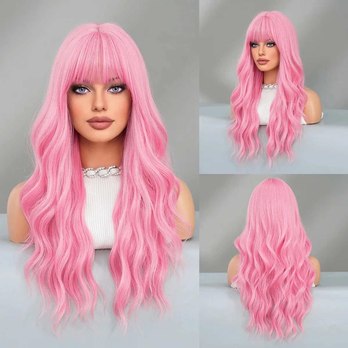 Light Pink Curly Wig
