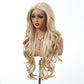 Long Blonde Platinum Curly Wig