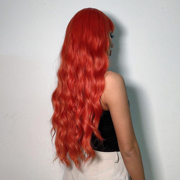 Long Bright Red Wig