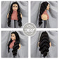 Long Curly Black Human Hair Wig