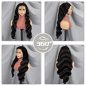 Long Curly Black Human Hair Wig