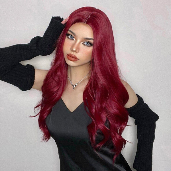 Long Dark Red Wig