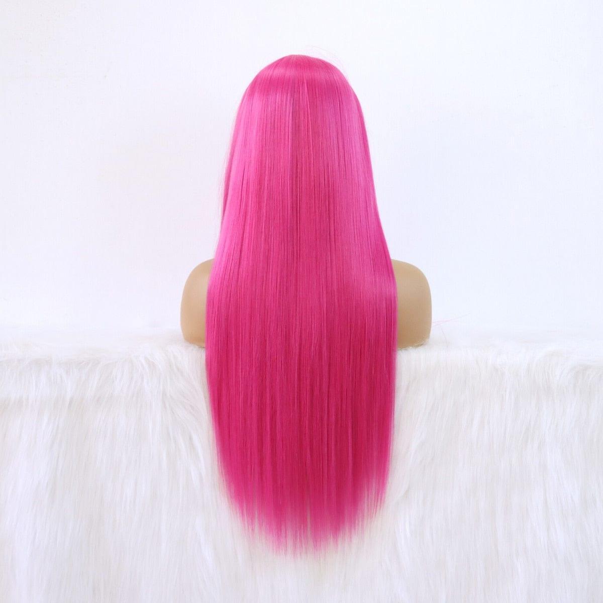 Long Hot Pink Wig