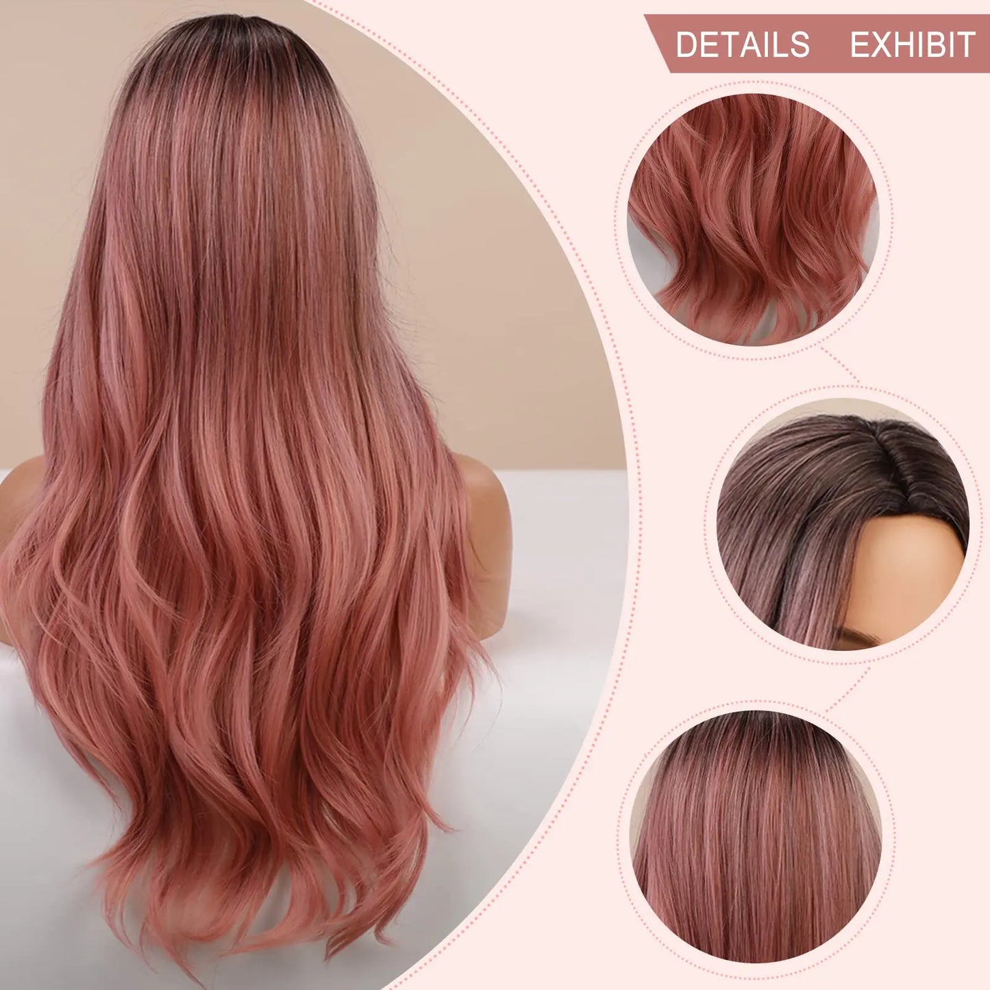 Long Pink Wig - Stylonic Wigs