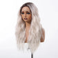 Long Wavy White Lace Front Wig