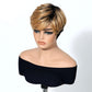 Mannequin head with a blonde wig on a white background