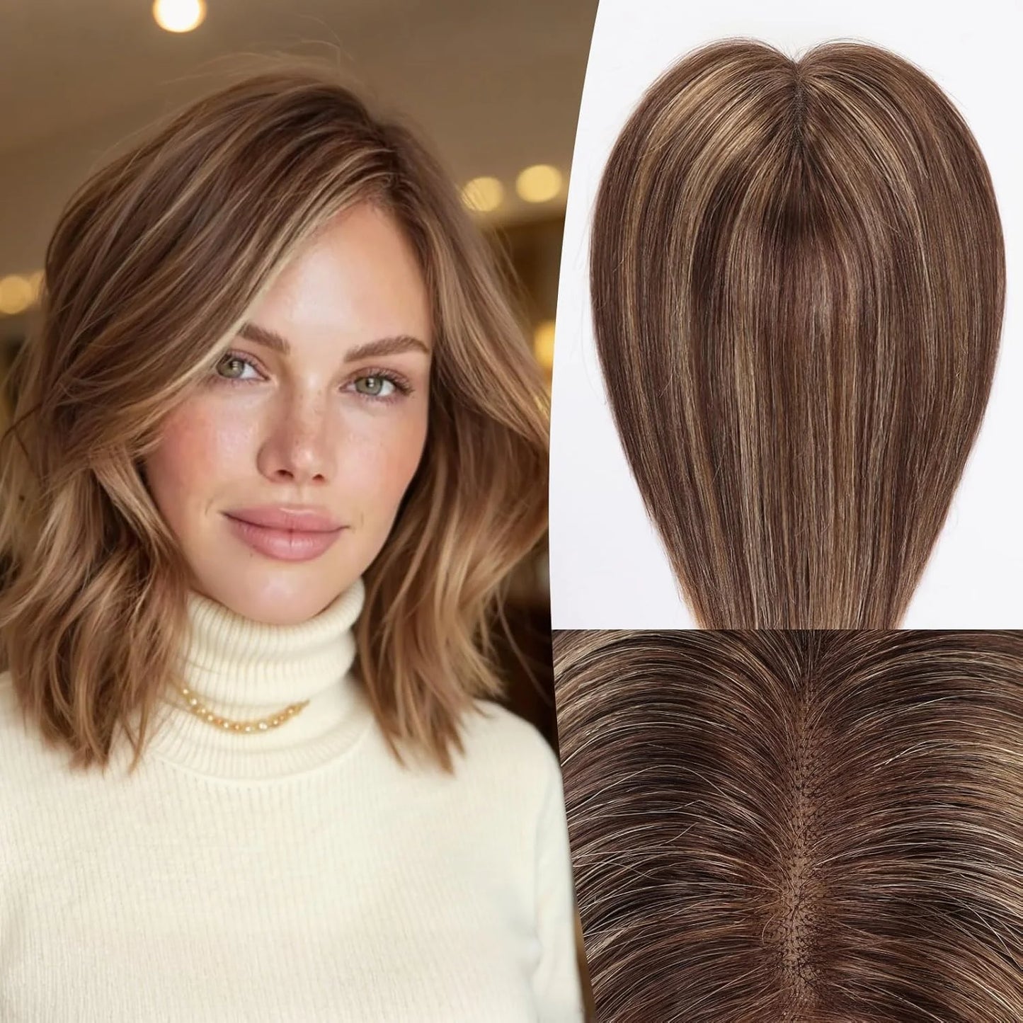 Mixed Brown Clip In Hair Pieces for Women