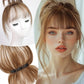 Mixed Brown Clip On Bangs Human Hair