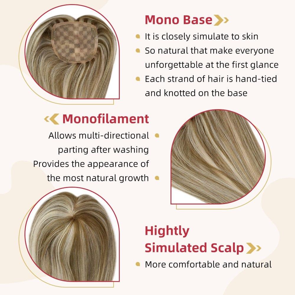 Mono Base Human Hair Topper