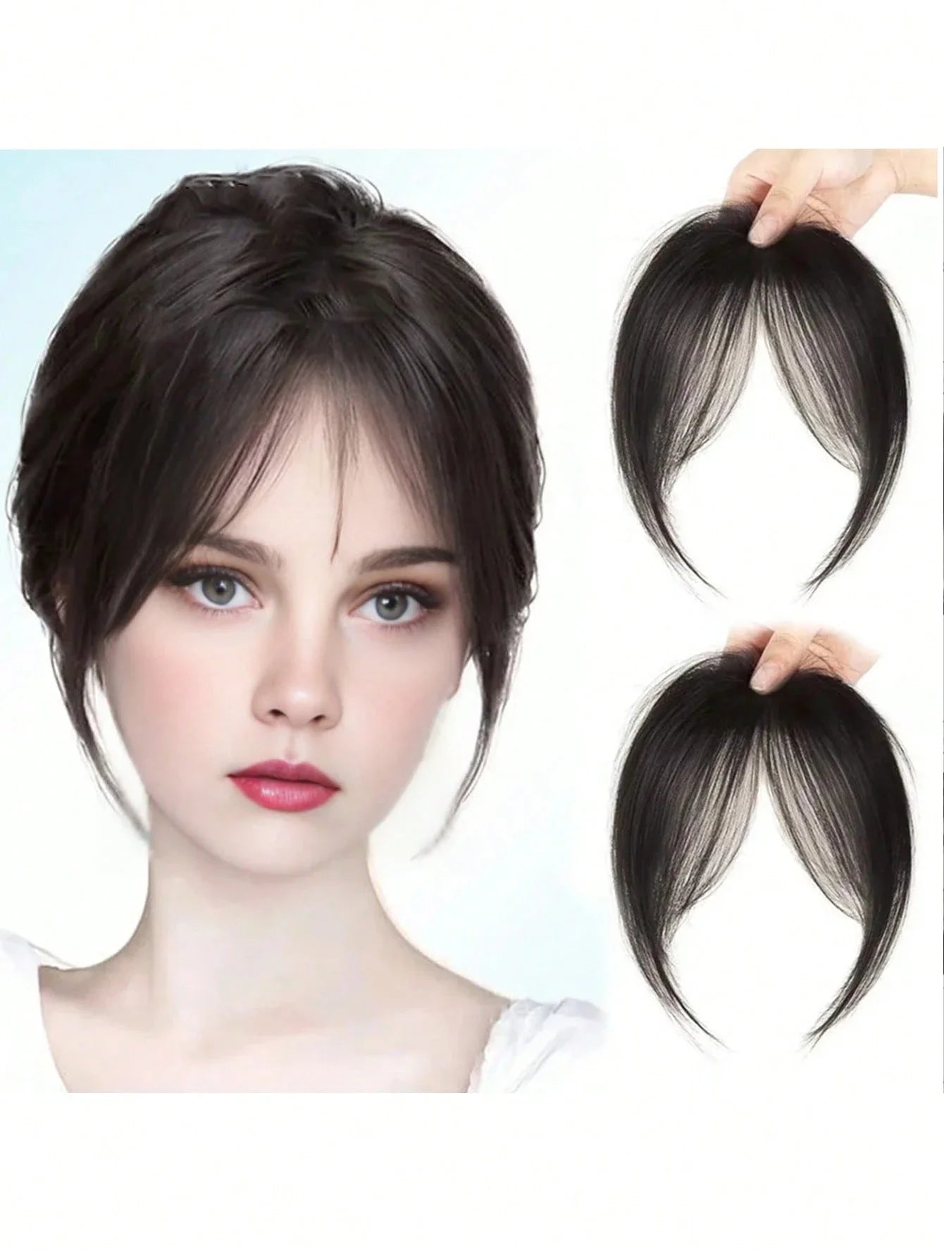 Natural Black Clip In Bangs
