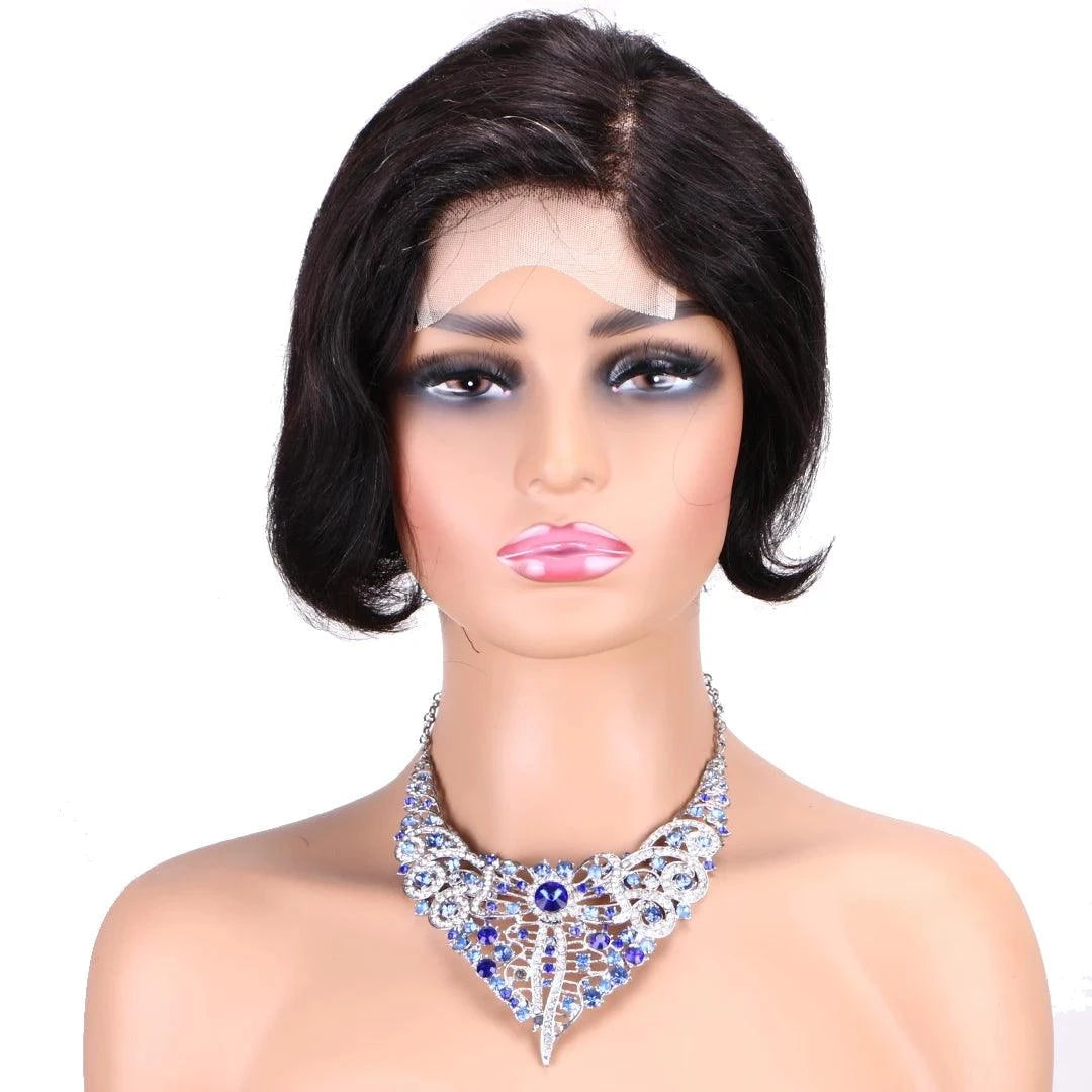 Natural Dark Brown Human Hair Wig