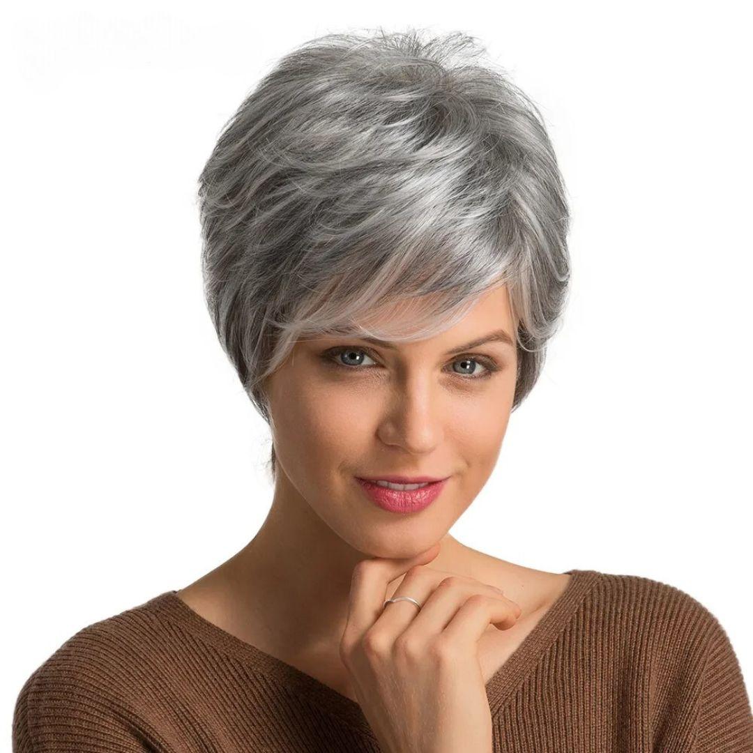 Natural Grey Human Hair Wig