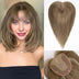 Natural Light Brown Human Hair Topper