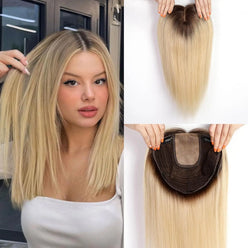 Ombre Blonde Real Hair Toppers