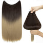 Ombre Dark Blonde Halo Hair Extensions