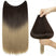 Ombre Dark Blonde Halo Hair Extensions