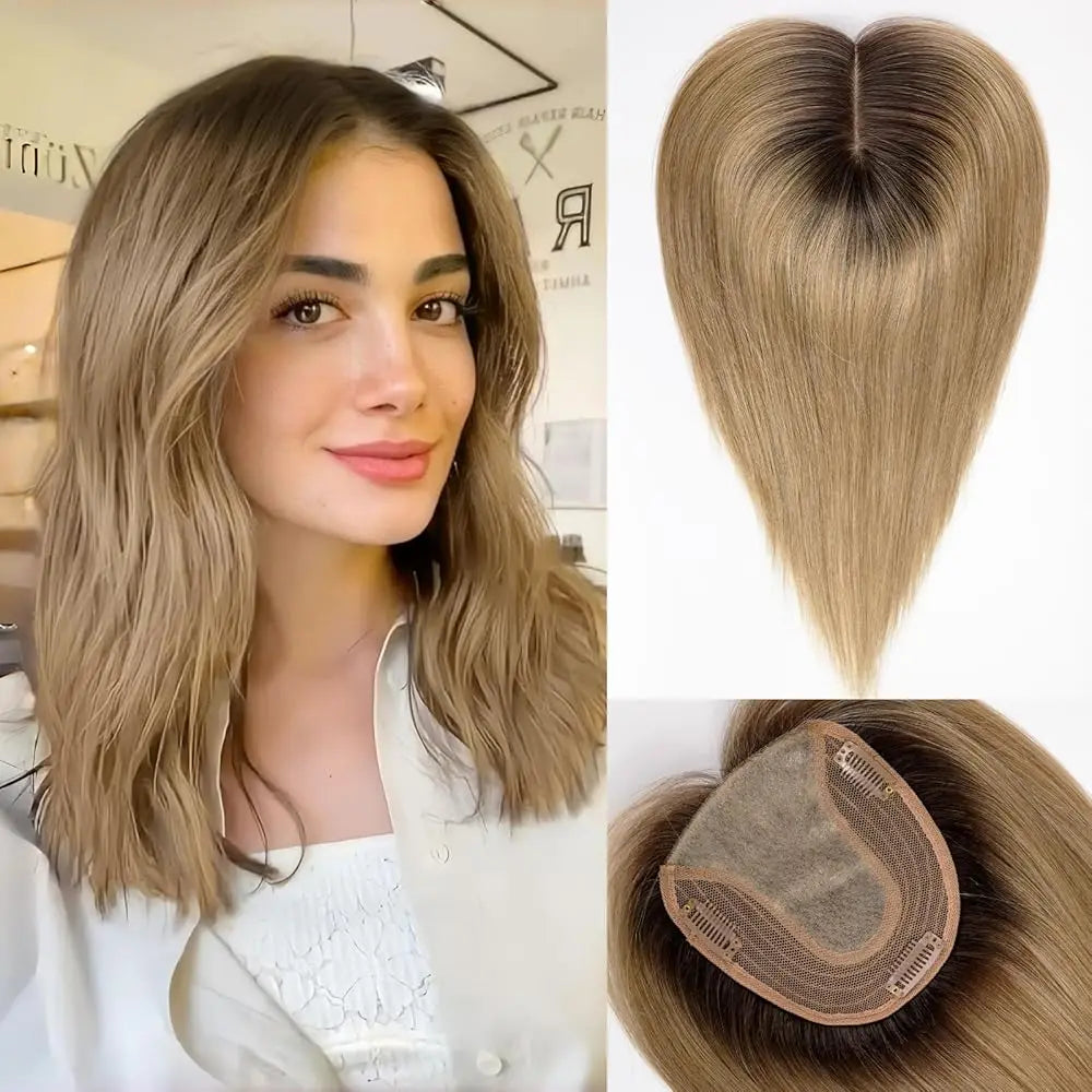 Ombre Honey Brown Clip In Hair Toppers UK