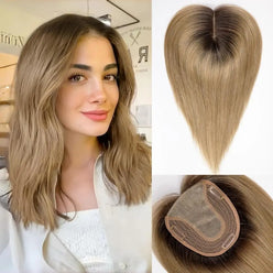 Ombre Honey Brown Clip In Hair Toppers UK