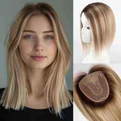 Ombre Mixed Blonde Clip In Hair Toppers UK