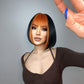 Orange Fringe Wig