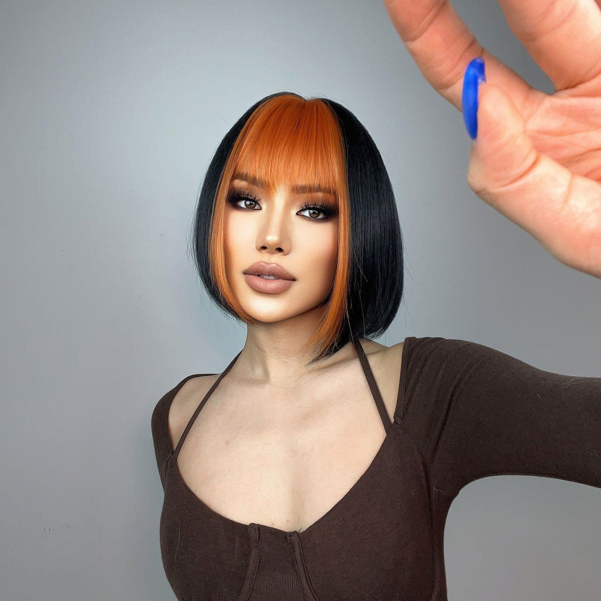 Orange Fringe Wig