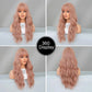 Peach Pink Wig with Bangs