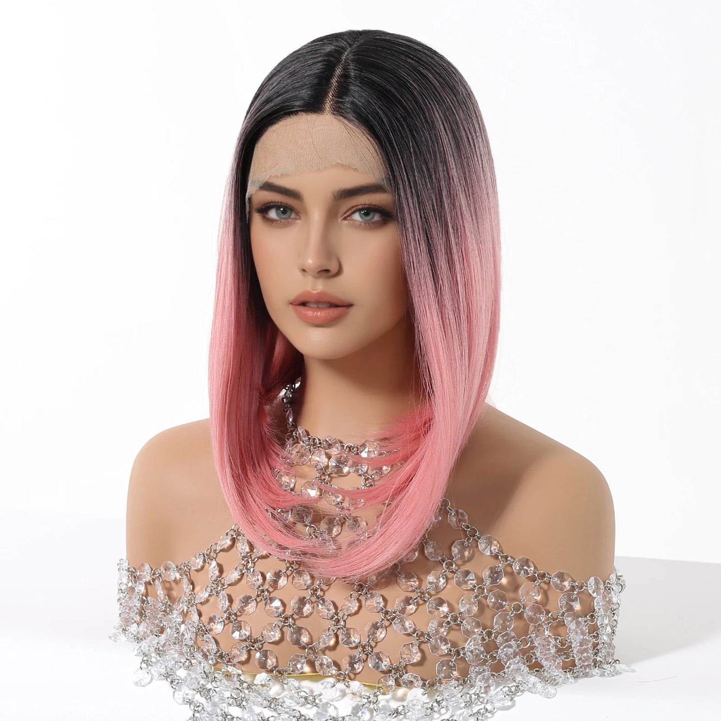 Pink Bob Wig Long