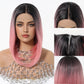 Pink Bob Wig Ombre Roots