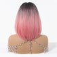 Pink Bob Wig Rear View