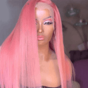 Pink Lace Wig Human Hair