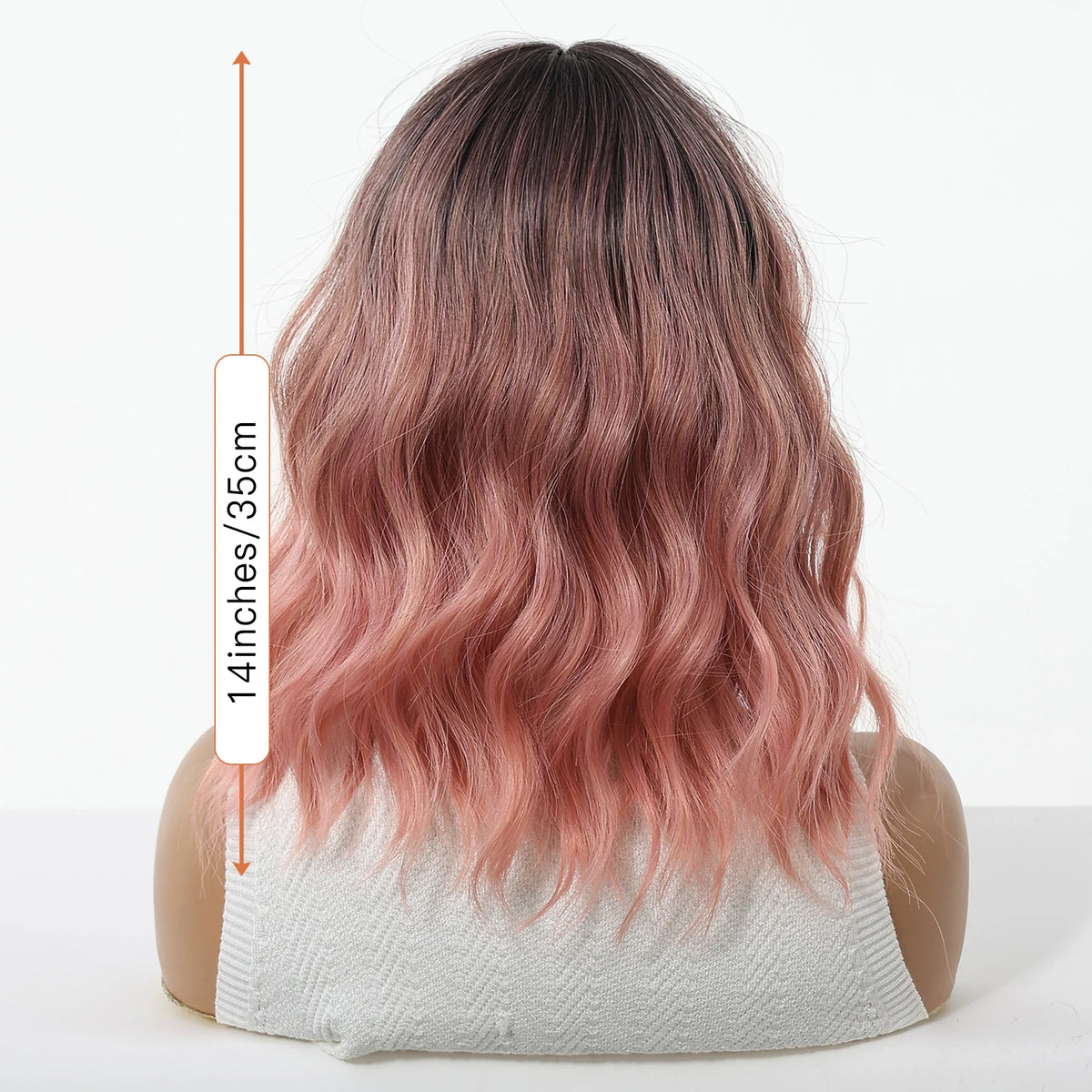 Pink Wig with Bangs for Women