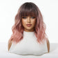 Pink Wig with Fringe