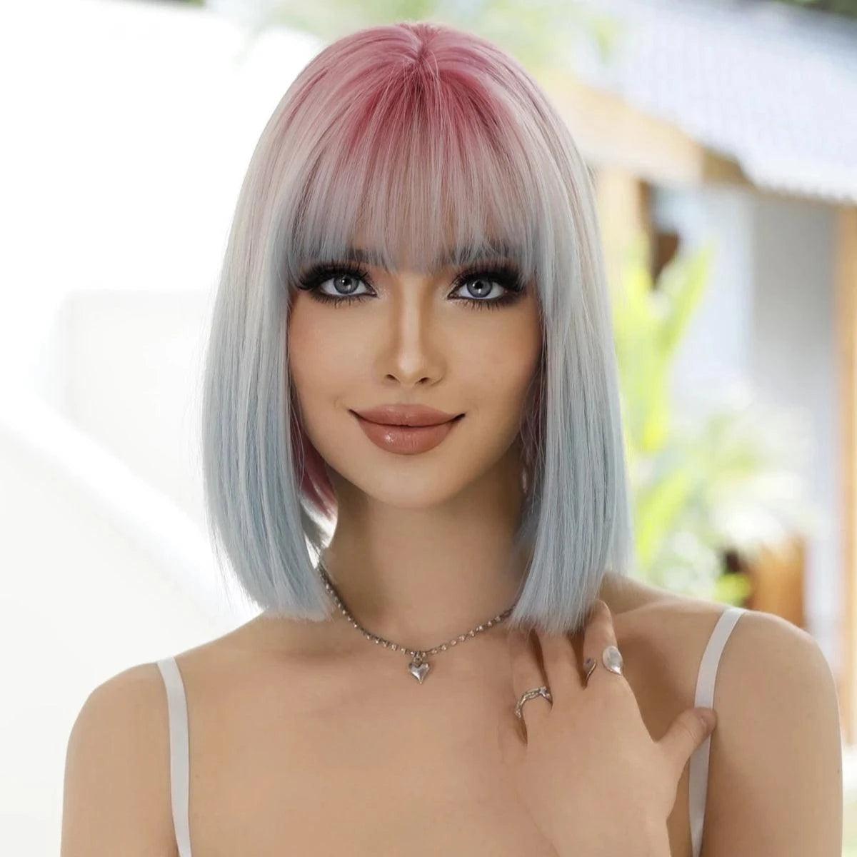 Pink and Blue Wig