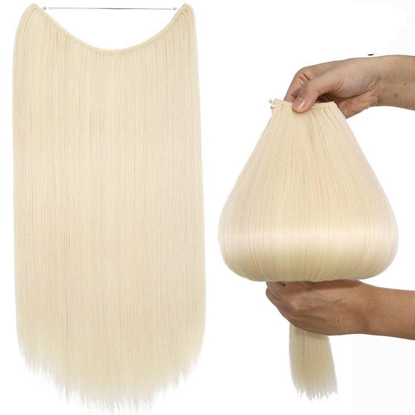 Platinum Blonde 60 Halo Hair Extensions