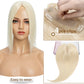 Platinum Blonde Human Hair Topper 4 Clips