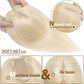 Platinum Blonde Human Hair Topper Natural Hair