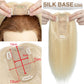 Platinum Blonde Human Hair Topper Silk Base
