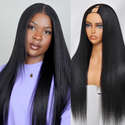 Real human hair V Part Wig – easy to wear, no sew-in required