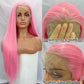 Realistic Hairline Pink Wig