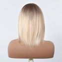 Rear View of Blonde Wig Bob on a Mannequin
